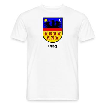 Coat of arms Transylvania Erdély - Men's T-Shirt - white - Front - AI Model Male 178 dark (178cm)