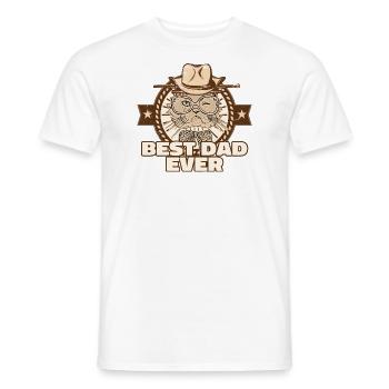 Best Cat Dad Ever - Men's T-Shirt - white - Front - AI Model Male 178 dark (178cm)