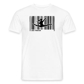 code barre grs gymnastique - T-shirt homme - blanc - Devant - AI Model Male 178 dark (178cm)