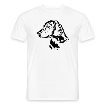 ALPINE DACHSBRACKE Portrait de chien Wilsigns - T-shirt homme - blanc - Devant - AI Model Male 178 dark (178cm)