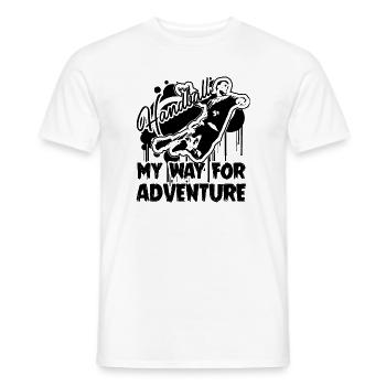Handball My Way For Adventure - Men's T-Shirt - white - Front - AI Model Male 178 dark (178cm)