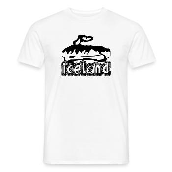 I Love Iceland - Men's T-Shirt - white - Front - AI Model Male 178 dark (178cm)