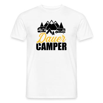 Camping - Männer T-Shirt - Weiß - Vorne - AI Model Male 178 dark (178cm)