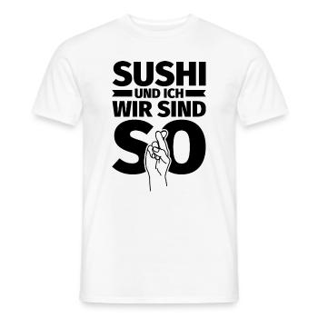 Sushi und ich wir sind so - Männer T-Shirt - Weiß - Vorne - AI Model Male 178 dark (178cm)