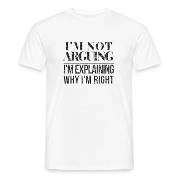 Je ne suis pas en train de discuter déclaration énonciements drôles - T-shirt homme - blanc - Devant - AI Model Male 178 dark (178cm)