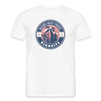 Biarritz Baskische Küste Frankreich Sommer Surf Design - Männer T-Shirt - Weiß - Vorne - AI Model Male 178 dark (178cm)