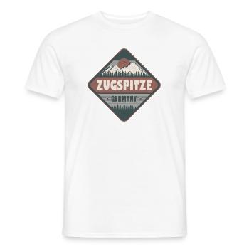 Zugspitze Germany Vintage Hiking Design - Men's T-Shirt - white - Front - AI Model Male 178 dark (178cm)