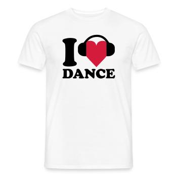 I love Music - Dance - Männer T-Shirt - Weiß - Vorne - AI Model Male 178 dark (178cm)