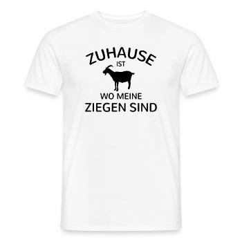 Zuhause wo meine Ziegen Ziege Bauer Landwirt Bauer - Männer T-Shirt - Weiß - Vorne - AI Model Male 178 dark (178cm)