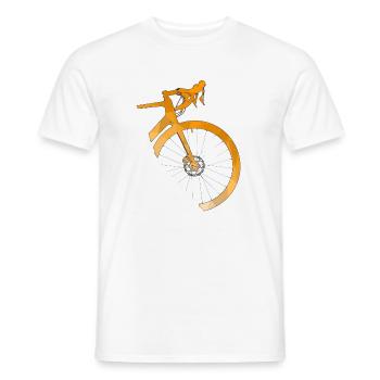 Rennrad Vorderrad Fahrradkurier Fahrrad Geschenk - Männer T-Shirt - Weiß - Vorne - AI Model Male 178 dark (178cm)