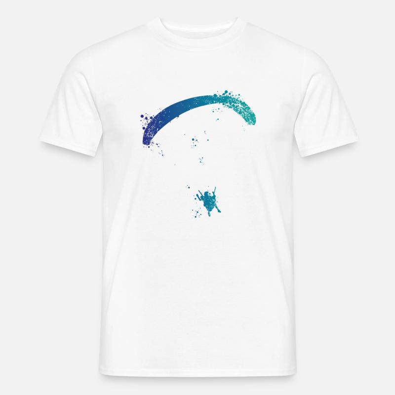 Gleitschirmflieger Spritzer - Männer T-Shirt - Weiß