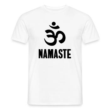 Namaste Symbol - Men's T-Shirt - white - Front - AI Model Male 178 dark (178cm)