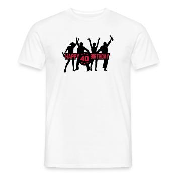 40 - Männer T-Shirt - Weiß - Vorne - AI Model Male 178 dark (178cm)