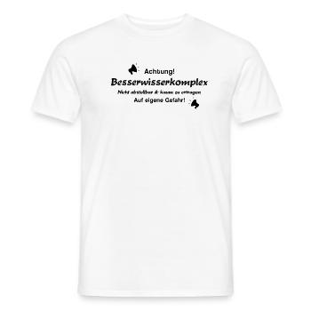 Besserwisser Schlaumeier Alleswisser - T-shirt homme - blanc - Devant - AI Model Male 178 dark (178cm)