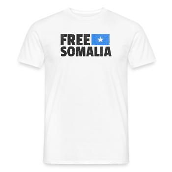 Somalie libre : Soutenez la liberté somalienne - T-shirt homme - blanc - Devant - AI Model Male 178 dark (178cm)