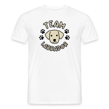 Team Labrador sable mignon labrador logo - T-shirt homme - blanc - Devant - AI Model Male 178 dark (178cm)