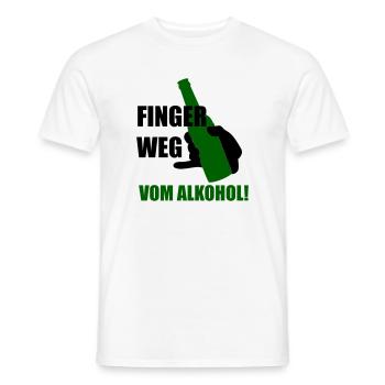 Éloignez-vous de l'alcool - T-shirt homme - blanc - Devant - AI Model Male 178 dark (178cm)