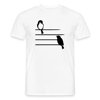 Moineaux - T-shirt homme - blanc - Devant - AI Model Male 178 dark (178cm)