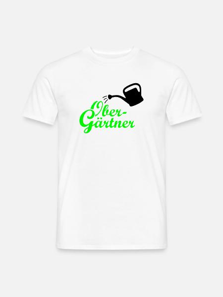 Obergärtner Giesskanne - Männer T-Shirt - Weiß