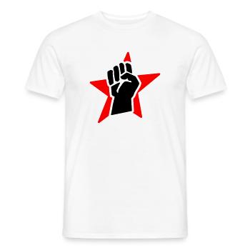 revolution fist (for black shirts) - Männer T-Shirt - Weiß - Vorne - AI Model Male 178 dark (178cm)