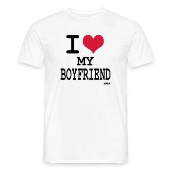 J'aime mon garçon - T-shirt homme - blanc - Devant - AI Model Male 178 dark (178cm)