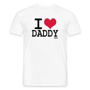 i love daddy by wam - Men's T-Shirt - white - Front - AI Model Male 178 dark (178cm)