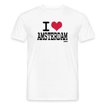 i love amsterdam by wam - Männer T-Shirt - Weiß - Vorne - AI Model Male 178 dark (178cm)