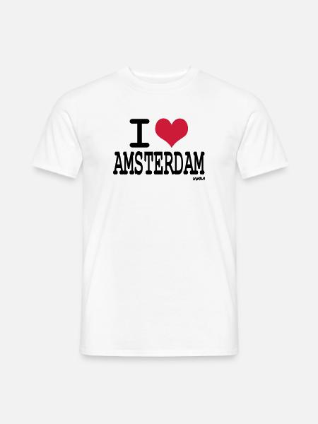 j'aime amsterdam par wam - T-shirt homme - blanc