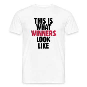 This is what winners look like - Men's T-Shirt - white - Front - AI Model Male 178 dark (178cm)