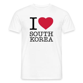 I LOVE SOUTH KOREA Südkorea - Männer T-Shirt - Weiß - Vorne - AI Model Male 178 dark (178cm)