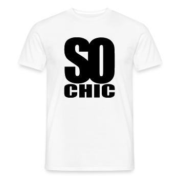 so chic - Men's T-Shirt - white - Front - AI Model Male 178 dark (178cm)