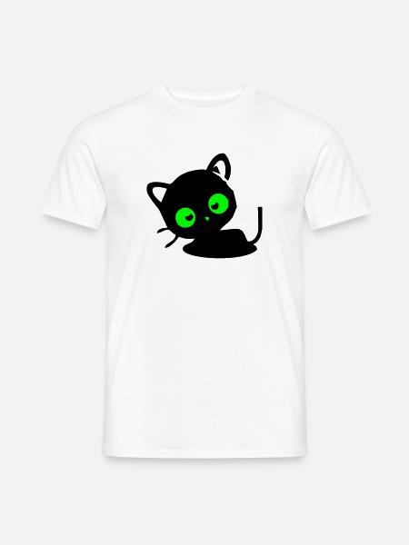 Katze - Männer T-Shirt - Weiß