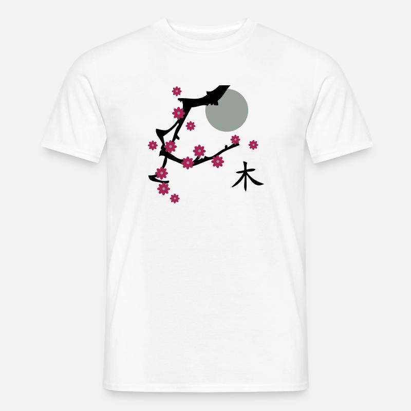 Kirsch Blüte-Cherry blossoms - Männer T-Shirt - Weiß