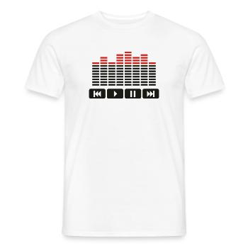 Equalizer audio player dj - Männer T-Shirt - Weiß - Vorne - AI Model Male 178 dark (178cm)