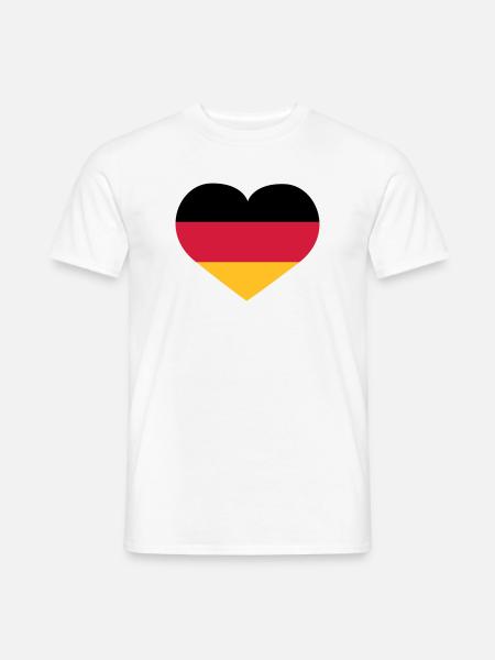 Deutschland Herz | Herz | Heart - Men's T-Shirt - white