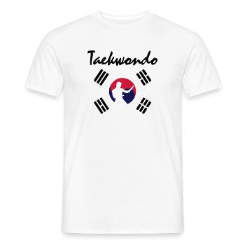 taekwondo_5 - Men's T-Shirt - white - Front - AI Model Male 178 dark (178cm)