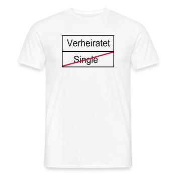 Verheiratet/Single - Männer T-Shirt - Weiß - Vorne - AI Model Male 178 dark (178cm)