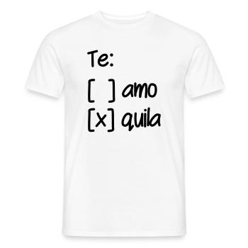 Wahl Te Amo oder Tequila - Männer T-Shirt - Weiß - Vorne - AI Model Male 178 dark (178cm)