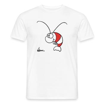 Garnele - Männer T-Shirt - Weiß - Vorne - AI Model Male 178 dark (178cm)