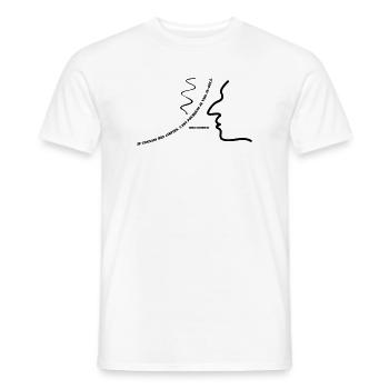 Citation de Gainsbourg - T-shirt homme - blanc - Devant - AI Model Male 178 dark (178cm)