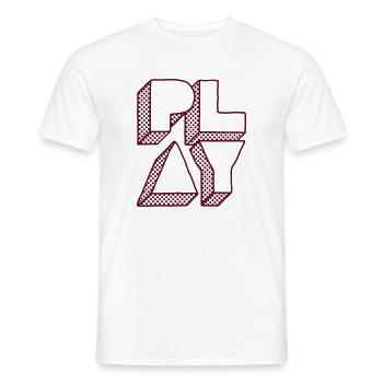 Press Play - T-shirt homme - blanc - Devant - AI Model Male 178 dark (178cm)