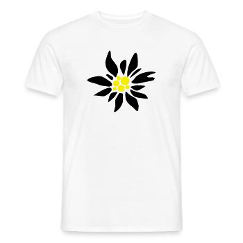Edelweiss - Männer T-Shirt - Weiß - Vorne - AI Model Male 178 dark (178cm)