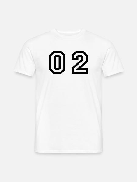 Nummer - 02 - null zwei - Männer T-Shirt - Weiß
