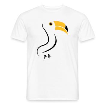 toucan silhouette - Männer T-Shirt - Weiß - Vorne - AI Model Male 178 dark (178cm)