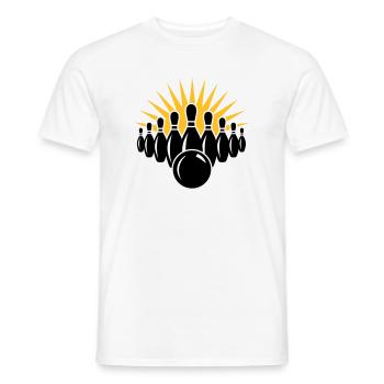 jeu de quilles - T-shirt homme - blanc - Devant - AI Model Male 178 dark (178cm)