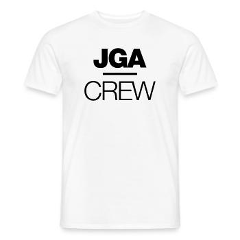 JGA Crew - Männer T-Shirt - Weiß - Vorne - AI Model Male 178 dark (178cm)