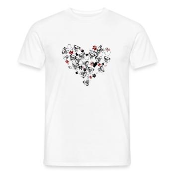 Love my pug - T-shirt homme - blanc - Devant - AI Model Male 178 dark (178cm)