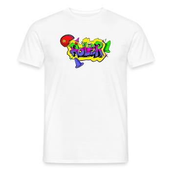 ROLLER - T-shirt homme - blanc - Devant - AI Model Male 178 dark (178cm)