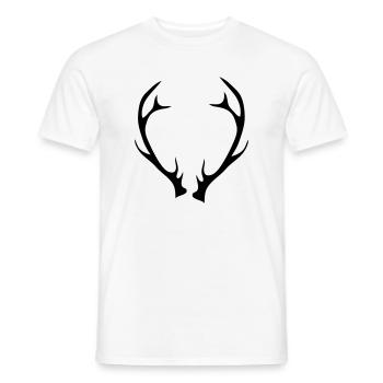 An antler - Men's T-Shirt - white - Front - AI Model Male 178 dark (178cm)