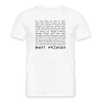 Best friends - Men's T-Shirt - white - Front - AI Model Male 178 dark (178cm)